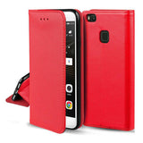 Husa Tip Carte, Smart Magnetic, Oppo A53, Rosu