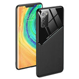 Husa din Piele Ecologica si Sticla, iPhone 11, Negru