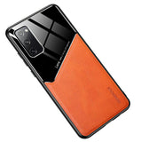 Husa din Piele Ecologica si Sticla, iPhone 11, Portocaliu
