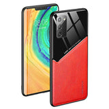 Husa din Piele Ecologica si Sticla, iPhone 11, Rosu