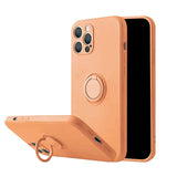 Husa Silicon, Ring Magnetic, iPhone 11, Portocaliu
