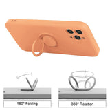 Husa Silicon, Ring Magnetic, iPhone 11, Portocaliu