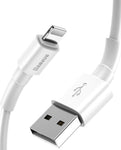 Cablu de date/incarcare Baseus, USB Iphone, 2.4A 1M ,Alb