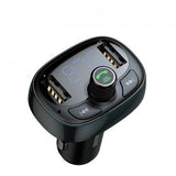 Modulator FM Bluetooth, Baseus, Incarcator Auto USB X2, Negru