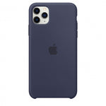 Husa Silicon, Originala Apple, iPhone 11 Pro Max, Albastru Inchis