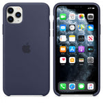 Husa Silicon, Originala Apple, iPhone 11 Pro Max, Albastru Inchis