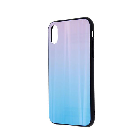 Husa Aurora Glass, Samsung Galaxy A40, Albastru-Roz