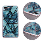 Husa Silicon, Geometric Huawei P Smart Pro / Honor Y9s, Albastru inchis