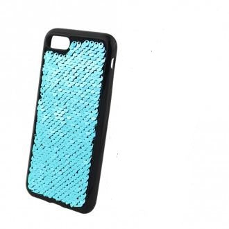 Husa Silicon, Samsung Galaxy S8 Plus, Albastru cu Paiete