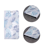 Husa Tip Carte, Huawei P Smart 2021, Print de Frunze