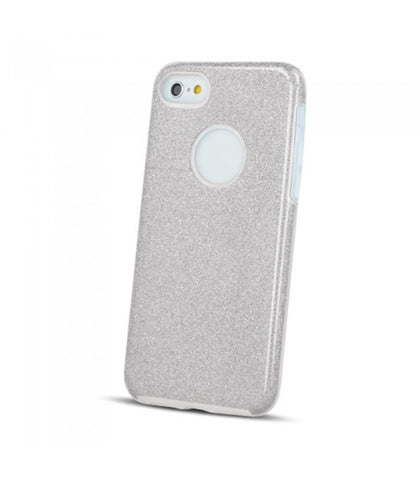 Husa iPhone X / iPhone XS Glitter 3in1, Argintiu