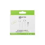 Căști PRIO Stereo USB-C headset classic, alb