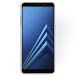 Husa Silicon, Samsung Galaxy A8, Auriu cu Sclipici