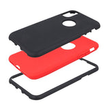 Husa 3in1, iPhone 7/8/SE 2020, Negru-Rosu