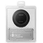 Incarcator Wireless cu husa s8+ si protectie ecran, Samsung, Original, Negru,Gri