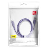 Cablu de date Baseus Colourful, USB To Lightning (iPhone), 2.4A, 1.2 m, Mov