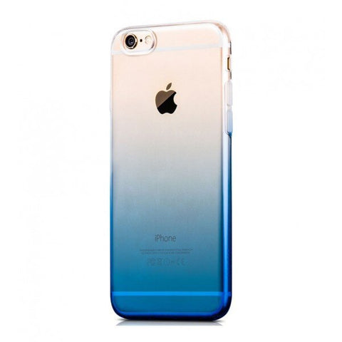Husa Silicon, iPhone 6/6S, Albastru-Transparent