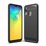 Husa Silicon Forcell, Carbon, Samsung Galaxy A20E, Negru