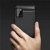 Husa TECH-PROTECT TPUCARBON Samsung Galaxy A31, Negru