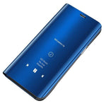 Husa Tip Carte, Clearview, Samsung Galaxy A12, Albastru