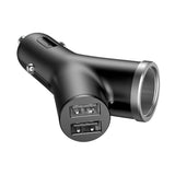 Incarcator Auto Baseus, Y-Type CCALL-YX01 cu Extensie Bricheta 2xUsb 3.4A, Negru