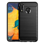 Husa Silicon Forcell, Carbon, Samsung Galaxy A20E, Negru