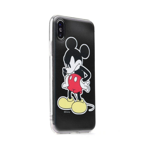 Husa Silicon Disney Originala, iPhone XS MAX, Negru cu Mickey Mouse
