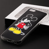 Husa Silicon Disney Originala, iPhone XS MAX, Negru cu Mickey Mouse
