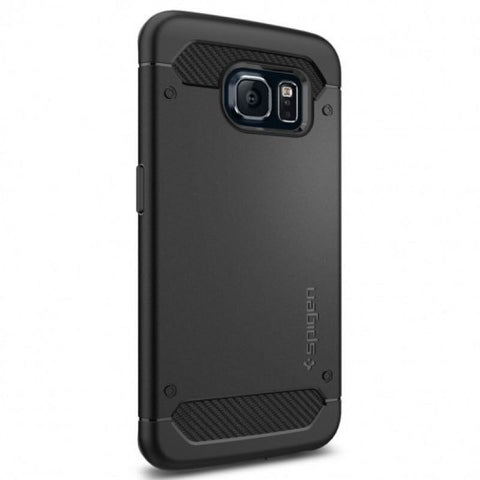 Husa Antisoc, Spigen, Rugged Armor, Samsung Galaxy S6, Negru