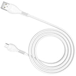 Cablu Incaracre/Transfer Date, Hoco, 1M, USB la Micro-USB, Alb
