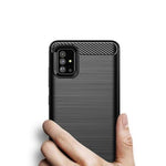 Husa Carbon, Samsung Galaxy A51, Negru