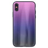Husa iPhone XR Aurora Glass Roz-Negru