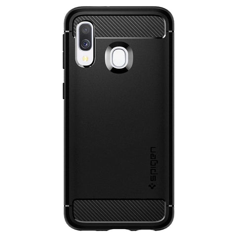 Husa Antisoc Spigen, Samsung Galaxy A40, Rugged Armor, Negru