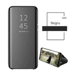 Husa Tip Carte, Clear View, Samsung Galaxy A01, Negru