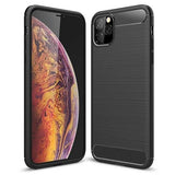 Husa Silicon Carbon, iPhone 11 Pro, Negru