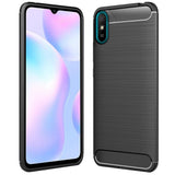 Husa Silicon Carbon, Xiaomi Redmi 9A/ 9AT, 9i, Negru