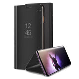Husa Tip Carte, Clear-View, Samsung Galaxy A12, Negru