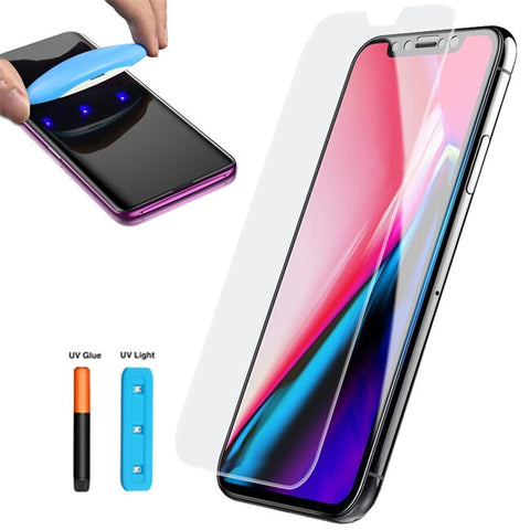 Folie din Sticla, Full Glue, UV, iPhone XS Max