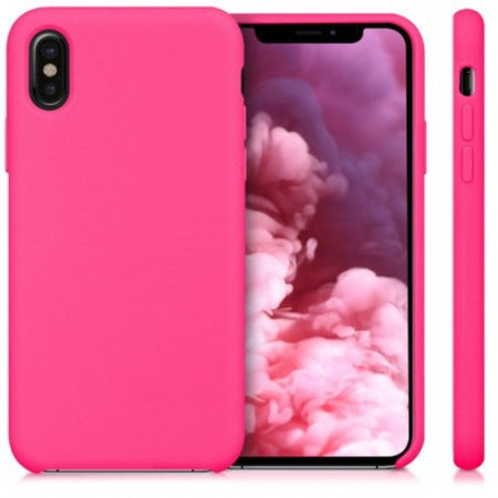 Husa Silicon, iPhone X/XS, Roz Neon