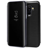 Husa Tip Carte Clear-view, Samsung Galaxy A6 Plus 2018, Negru