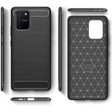 Husa Silicon Carbon, Samsung Galaxy S10 Lite/ A91, Negru