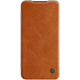 Husa flip Nillkin Qin Leather compatibila cu Samsung Galaxy S21 FE, Maro