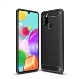 Husa Carbon, Samsung Galaxy A21S, Negru
