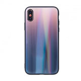 Husa iPhone XR Aurora Glass Maro-Negru