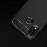 Husa Silicon Carbon, Huawei P20 Lite, Negru