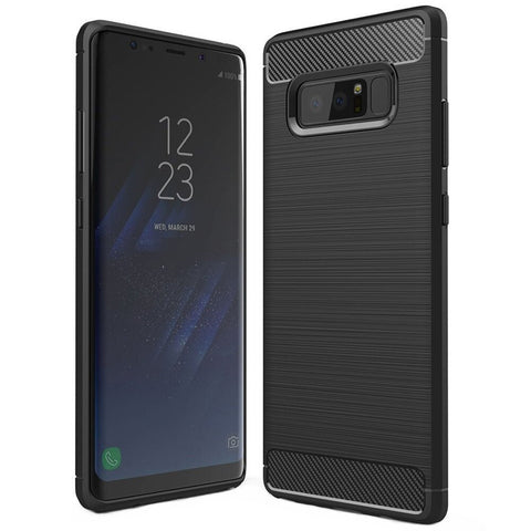 Husa Silicon Carbon, Samsung Galaxy Note 8, Negru