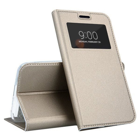 Husa Tip Carte, Smart Look, Huawei P20 Pro, Auriu