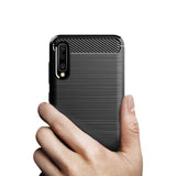 Husa Silicon Carbon, Samsung Galaxy A50, Negru