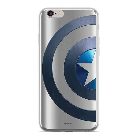 Husa Luxury Marvel Captain America iPhone XS,  Argintiu