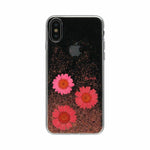 FLAVR iPhone XR Husă Gloria Antișoc, cu flori realizate manual, transparentă